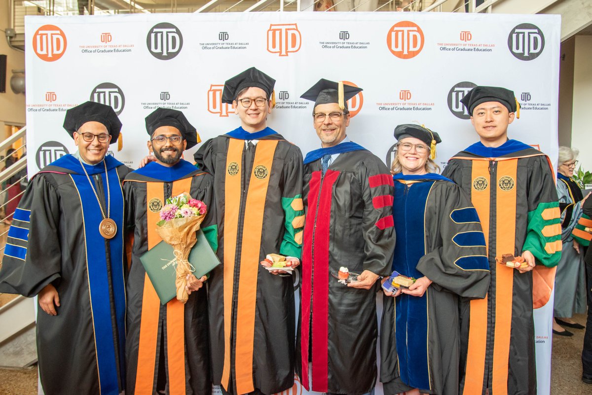 bme_utd's tweet photo. Doctoral Hooding Ceremony Spring 2026 

#UTDGrad #Graduation #DoctoralHooding #Doctoral #Doctor #Bioengineering #UTDallas #Comecement #Celebration #UTDJonssonGrad 

_
Alt Text: 
A photo slide featuring faculty and graduates celebrating during the hooding ceremony. https://t.co/a9uDCMWpON