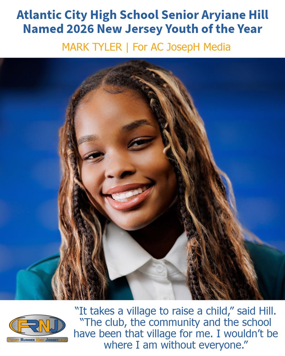 FrontJersey's tweet photo. ATLANTIC CITY – Atlantic City High School senior Aryiane Hill won the Boys &amp; Girls Club of New Jersey State Youth of the Year award on Tuesday, May 12, 2026, at Montclair State University.
https://t.co/AVUNqLbpLP
✍ MARK TYLER | For AC JosepH Media
💻 May 15, 2026 https://t.co/owMdIxclWo