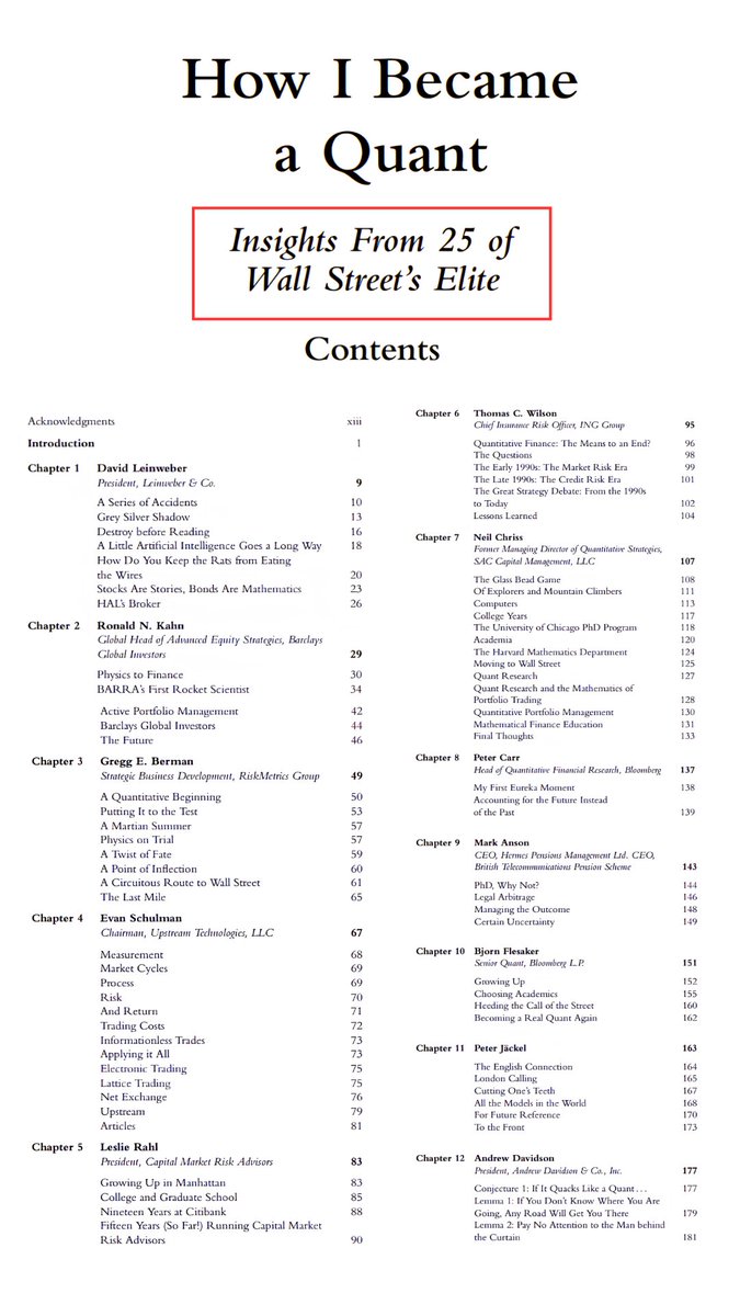 RohOnChain's tweet photo. Jane Street pays $650,000+ a year for quants. 25 of Wall Street's most elite quants wrote the exact blueprint of how they got there &amp; released it completely free.

25 Chapters. Zero to quant. Real careers from real people at the top. Bookmark this, before someone takes it down. https://t.co/OVXU8t0F9O