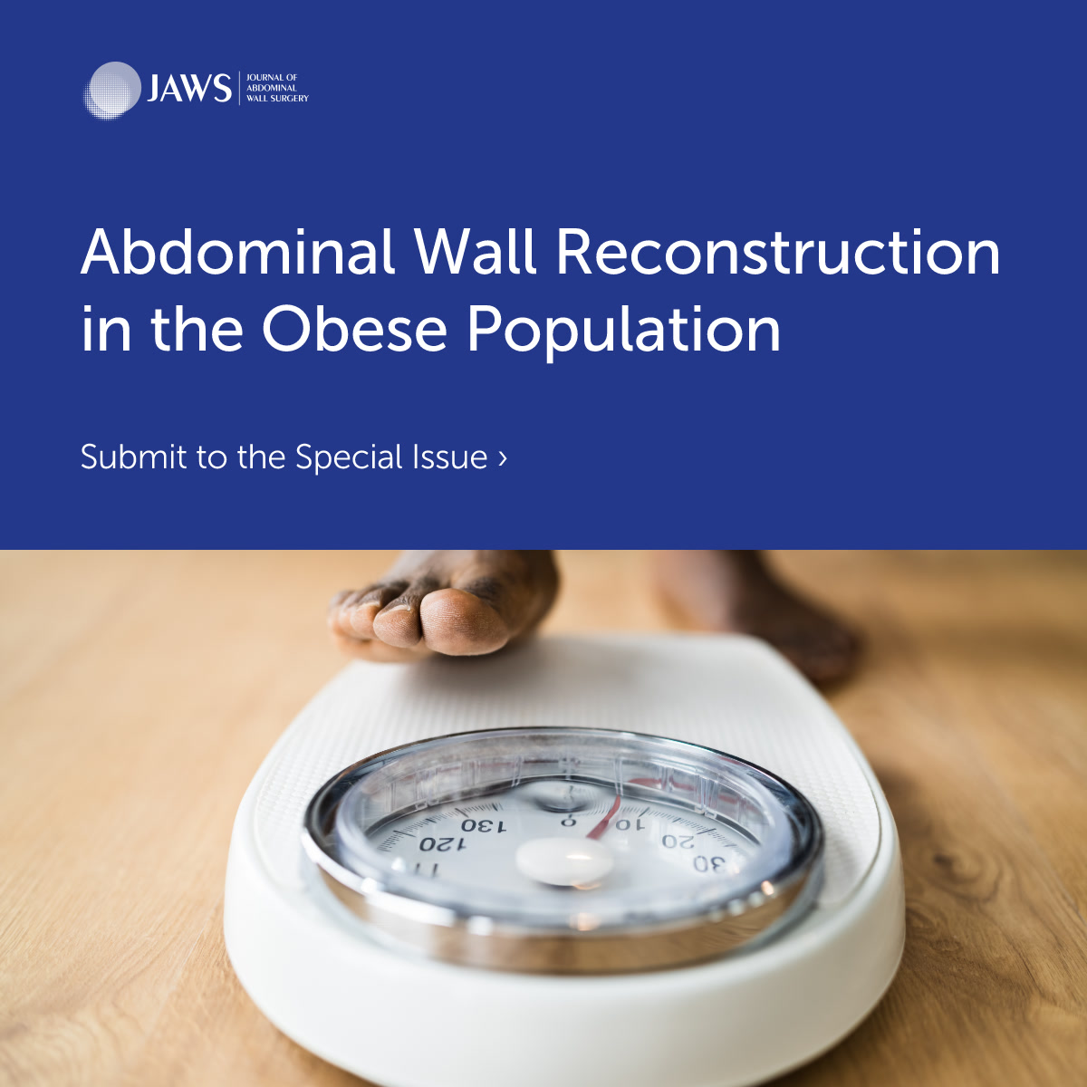 FrontPartners's tweet photo. 📢 Now open for submissions in JAWS! Special Issue on Abdominal Wall Reconstruction in the Obese Population 
 
Deadline: 12 Feb 2027.
 
🔗https://t.co/SmeUdIWCDj
 
#HerniaRepair #Obesity #Surgery #CallForPapers https://t.co/Koq8kcEJKf