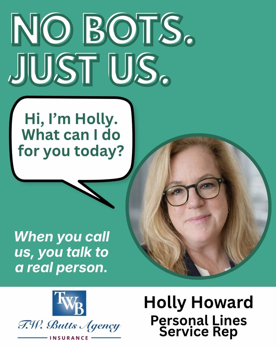 TWButtsInsure's tweet photo. Insurance is about more than policies. It’s about having someone to call when something goes wrong. At our agency, you don’t get a bot. You get a real person who is here to help. 
☎️ (412) 787-7800 https://t.co/JuhF5yXaQO