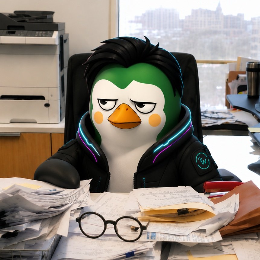 7ayex5123's tweet photo. POV: bro opened the laptop for “5 mins”
now drowning in deadlines, tabs, and existential damage 🐧📄 https://t.co/2RXZs2WSmt