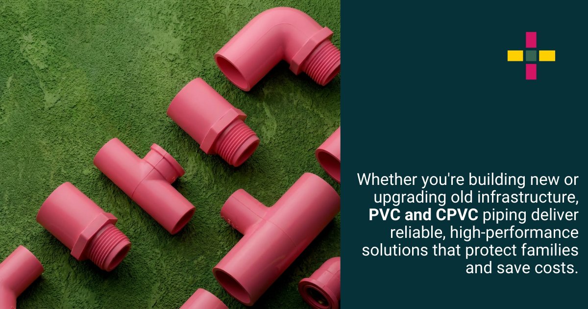 positivesofplas's tweet photo. PVC &amp; CPVC piping: The smart alternative to lead and copper 💧
✅ Safe &amp; lead-free
✅ Performs in extreme temps
✅ More affordable than copper
✅ Energy-efficient
✅ Corrosion-resistant

Read more here: https://t.co/6d2QqBKVxa 

#Construction #Infrastructure #Plastic https://t.co/BjthMrZlfa