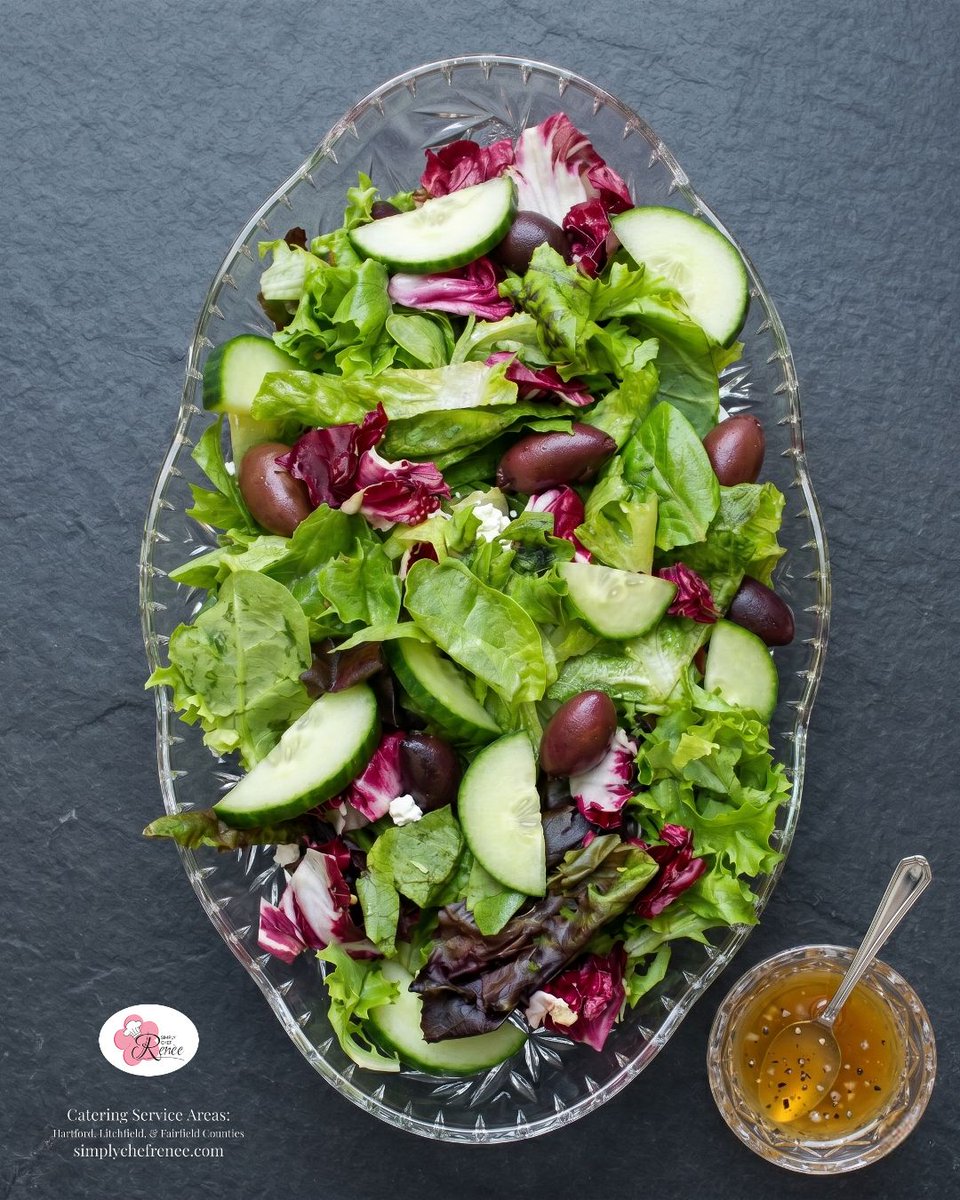 SimplyChefRenee's tweet photo. 🥗 Fresh, vibrant, and full of flavor! Our Green Leaf &amp; Olive Salad is a healthy catering favorite for weddings, corporate lunches, and private events across Hartford, Litchfield &amp; Fairfield Counties.
#HealthyCatering #CTCatering #FreshSalad #SimplyChefRenee #CorporateCatering https://t.co/VphOt45xeD