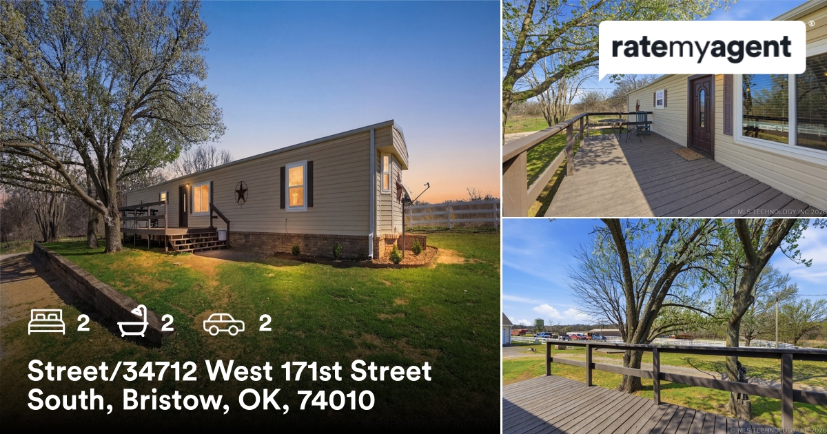 PeckRealtyGroup's tweet photo. 🛌 2 🛀 2 🚘 2
📍 Street/34712 West 171st Street South, Bristow, OK, 74010

My latest sale on RateMyAgent.
OK 132776
https://t.co/CMxCZ53XCk

...
#ratemyagent #realestate #Keller_Williams_Advantage__Novi https://t.co/mILSRh3YZO
