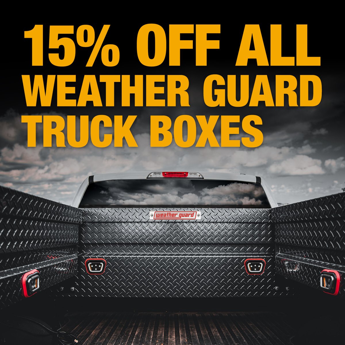 NorthernTool's tweet photo. When your truck doubles as your toolbox, you want the best. Get 15% off Weather Guard Truck Boxes at Northern Tool. Offer valid 5/18/26–5/25/26. https://t.co/KzcvZgfyQF https://t.co/9LH2Vy8zxG