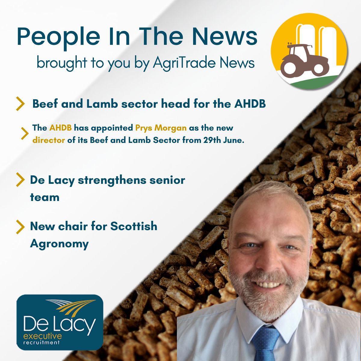 DeLacyExecutive's tweet photo. We're back for our People In The News segment, brought to you by @AgriTradeNews!

Happening this week:

➡️ Beef and Lamb sector head for the @TheAHDB
➡️ De Lacy strengthens senior team
➡️ New chair for @ScotAgCoOp

Explore more from this week: https://t.co/GilHicwHQ3 

#UKAgriculture