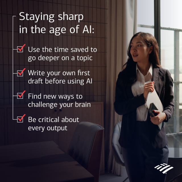 lpchann's tweet photo. How can we keep our brains sharp when AI is everywhere? This @BusinessInsider article shares practical tips for staying engaged, including a great takeaway from @BankofAmerica’s Mike Wynn on enhanced strategic thinking with AI: https://t.co/ez8s6Uz1pC https://t.co/HXLbJa3N0W