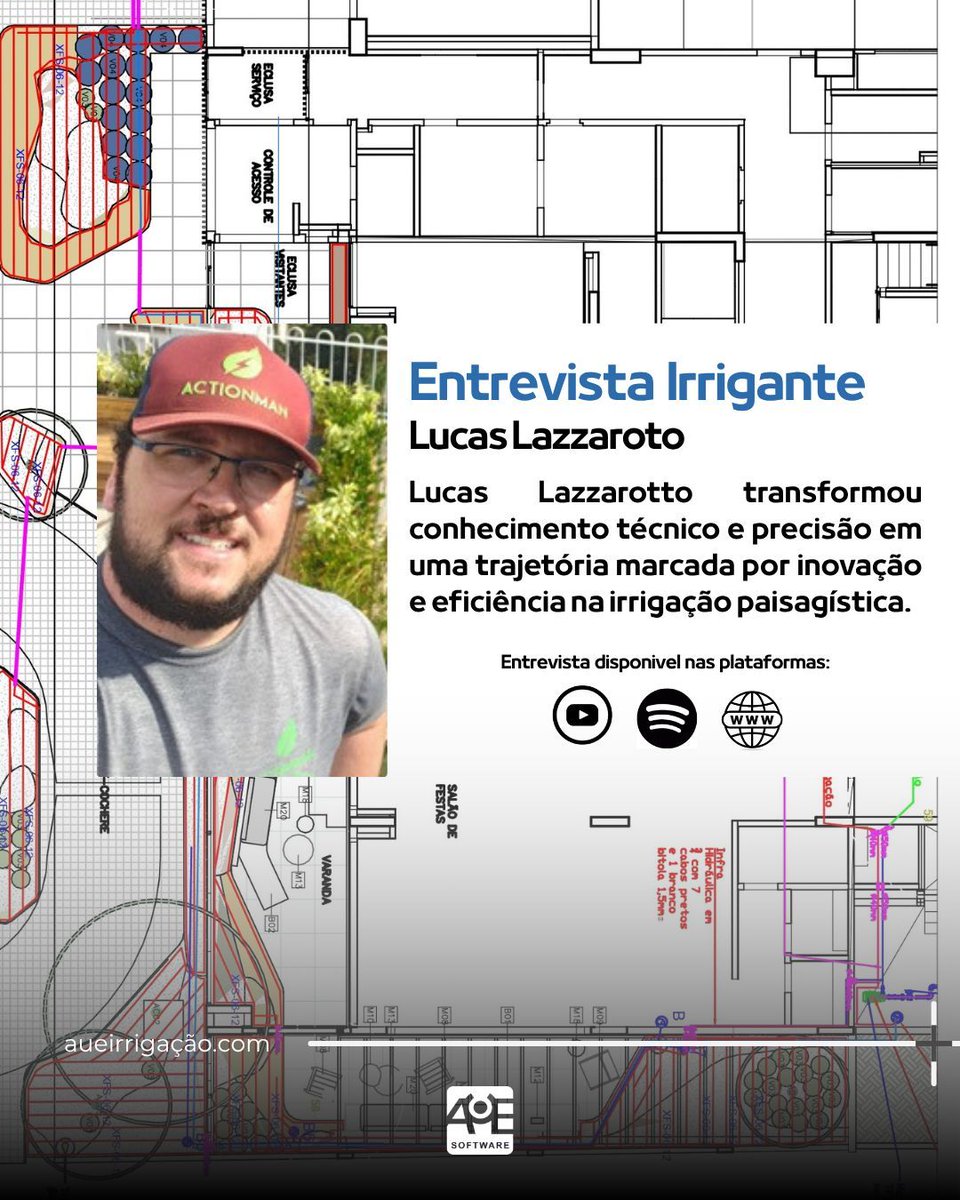 AuE_Software's tweet photo. Lucas Lazzarotto construiu uma trajetória marcada por técnica, visão e dedicação à irrigação paisagística. 💧🌿Nesta entrevista, ele compartilha sua experiência e os desafios da profissão. Uma leitura inspiradora para quem vive a irrigação no dia a dia.

#Irrigação #AuEIrrigação https://t.co/Fzg9LJAkC0