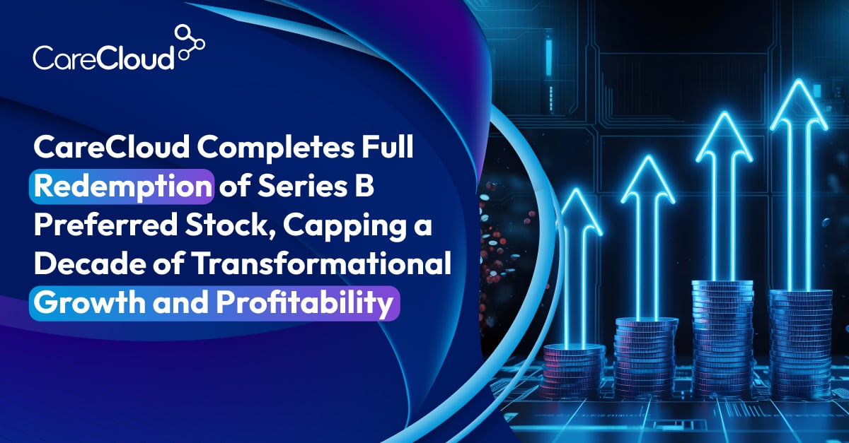 CareCloud's tweet photo. CareCloud has fully redeemed 100% of its Series B Preferred Stock, simplifying its capital structure and replacing higher-cost preferred equity with lower-cost institutional financing.
Read more: https://t.co/MgOTltvcWr
#CareCloud #InvestorUpdate #NASDAQ #HealthTech https://t.co/rMGp8SL0Qe