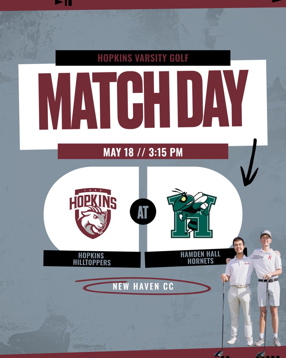 HopScores's tweet photo. Varsity Golf heads to the New Haven Country Club this afternoon to match up with Hamden Hall.  LET'S GO HOP! #gohopct #yeahhop https://t.co/9uzSciLFkS