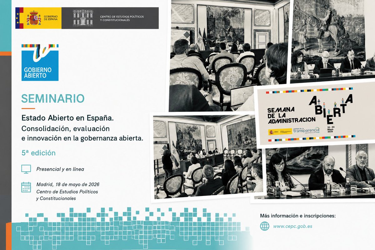 TransparenteGob's tweet photo. Esta mañana en el @cepcgob arrancando la Semana de la Administración Abierta 
▶️“Estado Abierto en España. Consolidación, evaluación e innovación en la gobernanza abierta. 

#SAA26 #Opengovweek https://t.co/OzHMCETWvL