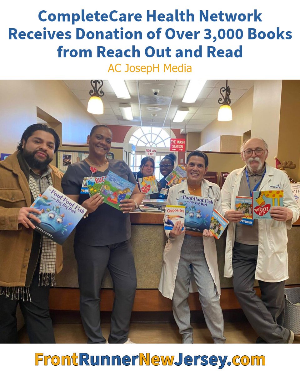 FrontJersey's tweet photo. BRIDGETON — CompleteCare Health Network recently received more than 3,000 books as part of a donation from the nonprofit Reach Out and Read to support children in the Bridgeton area.
https://t.co/rn0vxKEakj
✍ AC JosepH Media
💻 May 14, 2026 https://t.co/4F7qoqWY43