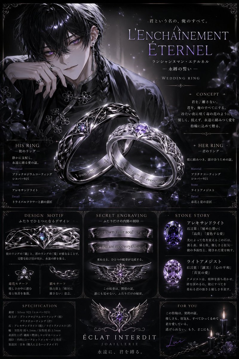 hanamura0319's tweet photo. 今までのプロンプトまとめ

【香水】
https://t.co/s51WdS7ESa

【結婚指輪】
https://t.co/3UjMSpwPTr

【首輪】
https://t.co/UfKYX1fv8J

【ウェディング】
https://t.co/SYZex99uXH

 #紅月概念設計 https://t.co/bgvDcnczeP