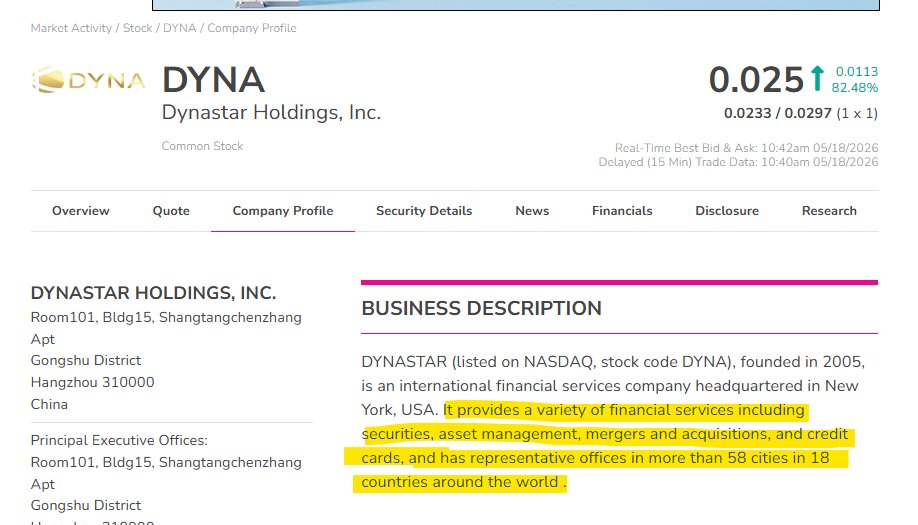 ldev117's tweet photo. $DYNA From the annual on Friday, shows no operations, and now the new descrip on otcm saying offices in 58 cities in 18 countries?  Sure sounds like we are going to be getting something sizeable coming in here. https://t.co/6iHfn2ERWz