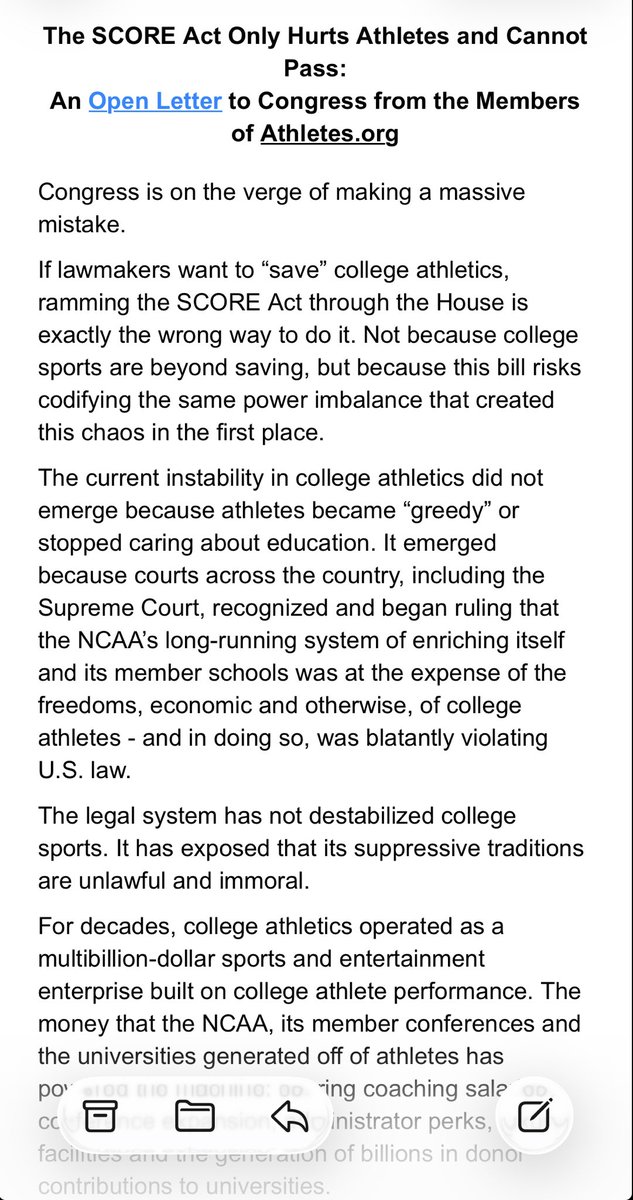 ByPatForde's tweet photo. “Congress is on the verge of making a massive mistake,” says https://t.co/ZQVVgz8J0u, in an open letter in opposition to the SCORE Act: https://t.co/ElstnSU8lT