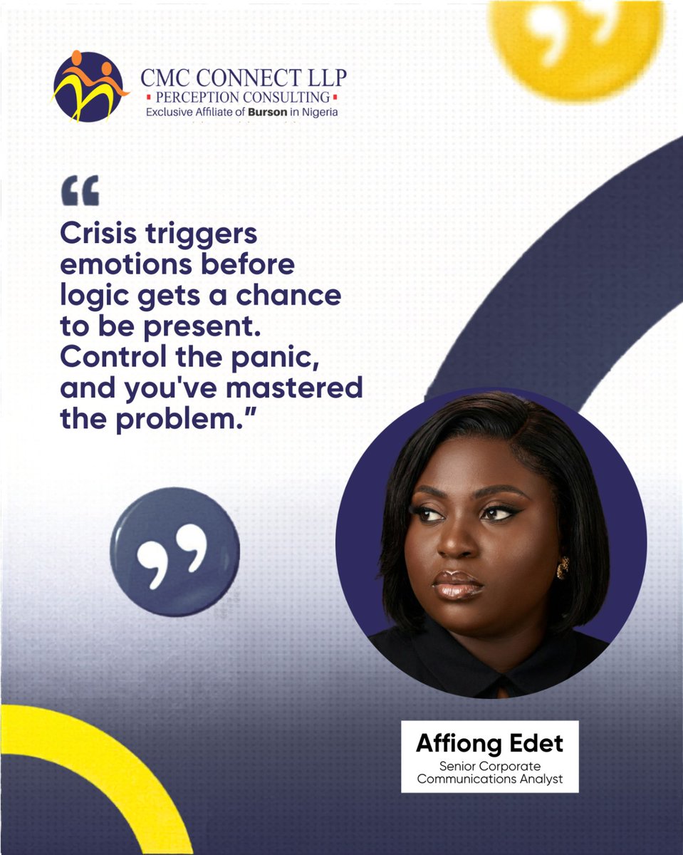 cmcconnect's tweet photo. It’s so easy to let the noise of a crisis dictate our next move. But when we realize that panic is just a biological reaction, we can choose to step back &amp; let logic lead the way

What’s the best piece of professional advice you’ve received from a colleague lately? Tag them below https://t.co/V15hW1Sv9U