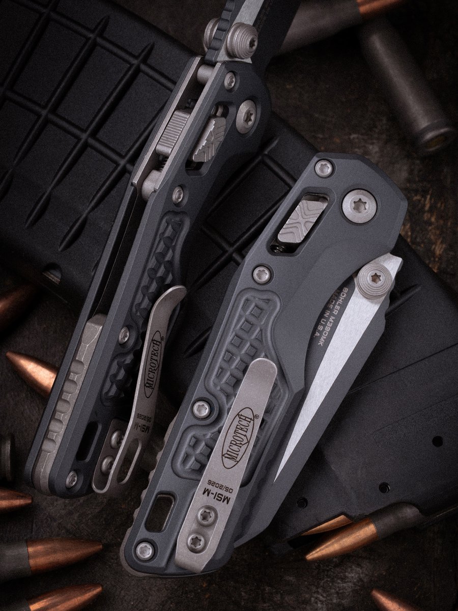 microtechknives's tweet photo. The popular MSI® Mini RAM-LOK® in a unique sniper gray cerakote finish.

Where does the MSI stand in your collection?

SKU: 210M-1 FRCSG-Z13

#Microtech #Microtechknives #Design #Knife #EDC #EveryDayCarry #MadeInAmerica https://t.co/Y95QTN31bY