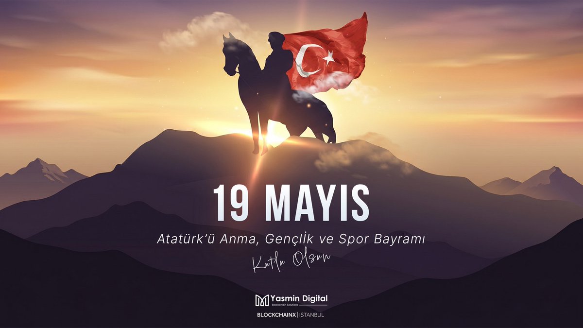 YasminDigital_'s tweet photo. Mustafa Kemal Atatürk’ün gençliğe emanet ettiği bu anlamlı günde; genç fikirlerin, güçlü vizyonların ve ortak geleceğimizin bayramını kutluyoruz.

19 Mayıs Atatürk’ü Anma, Gençlik ve Spor Bayramı’nın 107. yılı kutlu olsun. https://t.co/6iWg4hUyEW