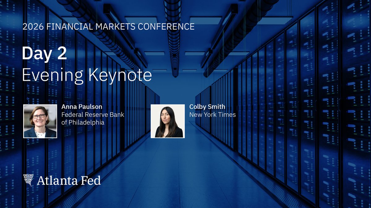 annap_2013's tweet photo. Join me at 7 p.m. (ET) on May 19 as I deliver remarks for the closing keynote of the @AtlantaFed’s 30th annual Financial Markets Conference, moderated by @newyorktimes reporter Colby Smith. #FedFMC
Livestream: https://t.co/aTmcjLcyP4 https://t.co/b5sf9jCcqq