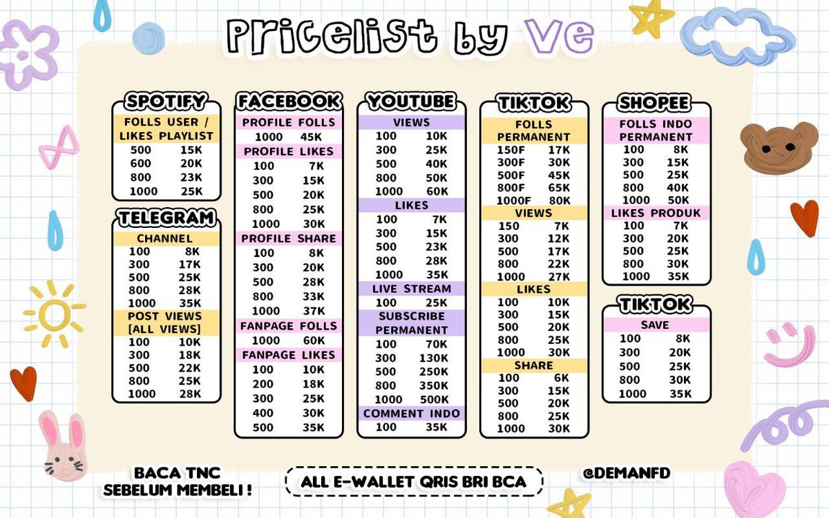 oasruby's tweet photo. Ready all layanan, proses tanpa email &amp; password yaa dijamin aman ✨

t. ada yg yang jual folls followers like ig instagram view igtv reels tiktok shopee yt youtube twitter retweet twt tele spotify jasa upfoll subscribe twt indo aktif rt facebook comment custom foll snap 19 https://t.co/i12S6Ezs45