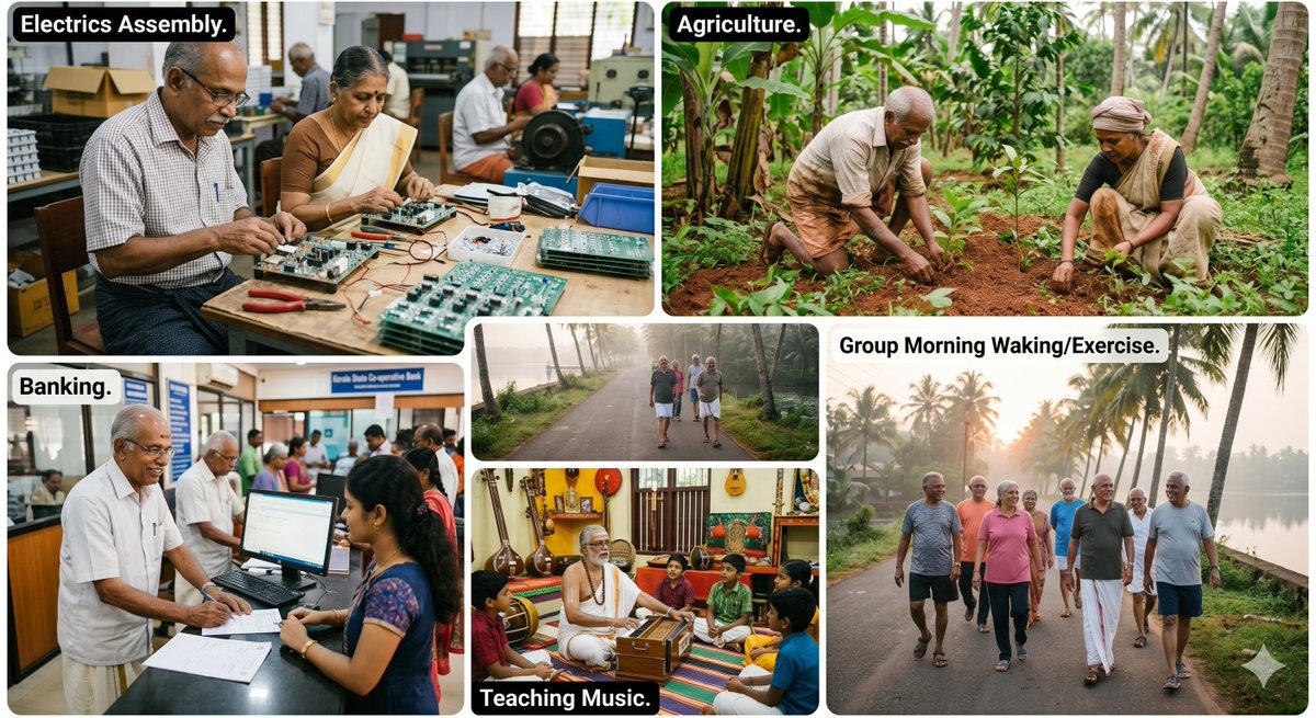 Apletters's tweet photo. The establishment of a dedicated Department for the Welfare of Elderly Persons by the newly elected Government of Keralam is definitely a need of the hour. Keralam is ageing faster than the rest of India, with the elderly (60+) population already around 18-20% in 2026 and projected to reach nearly 23% by 2036. Major real-world challenges include large-scale youth migration leaving elders isolated, rising incidence of chronic diseases, dementia and depression, financial dependence on modest pensions, caregiver burnout, elder abuse, and poor accessibility in public spaces and services.

That said, care must be taken to avoid duplication of efforts and wasteful expenditure. The state already has a fully functional Vayojana Commission, constituted under the Kerala State Elderly Commission Act, 2025 (Act 5 of 2025). A careful review of this Act is therefore essential to clearly define and harmonise the roles of the new Department and the Commission, ensuring synergy rather than overlap.

Like most legislation that establishes commissions, this Act vests considerable authority — including quasi-judicial and punitive powers — from the very outset. The review should reorient the Commission to function as a lifelong learner and researcher in the field of elderly welfare. It should become a dynamic institution with superb coordination capabilities, serving as an expert advisory body to the Department on policy formulation as well as a modern, effective implementing and monitoring agency.

As the Chief Minister hinted during the press conference, an in-depth study to be completed within two months to identify the most implementable best practices would be highly valuable. This study should also examine global frameworks such as the UN Decade of Healthy Ageing (2021–2030), led by the World Health Organization and its partners.

In my strong conviction, this important initiative will become truly sustainable only through robust decentralised implementation via Local Self-Government Institutions. However, this will demand significant and focused capacity building at the panchayat and municipal levels.

Wishing the new Department, the Vayojana Commission, and everyone involved all the very best!
@vdsatheesan
#Keralam #Ageing #ActiveAgeing #ElderlyPeople #ElderlyCare
(Representative image is generated using Gemini AI)