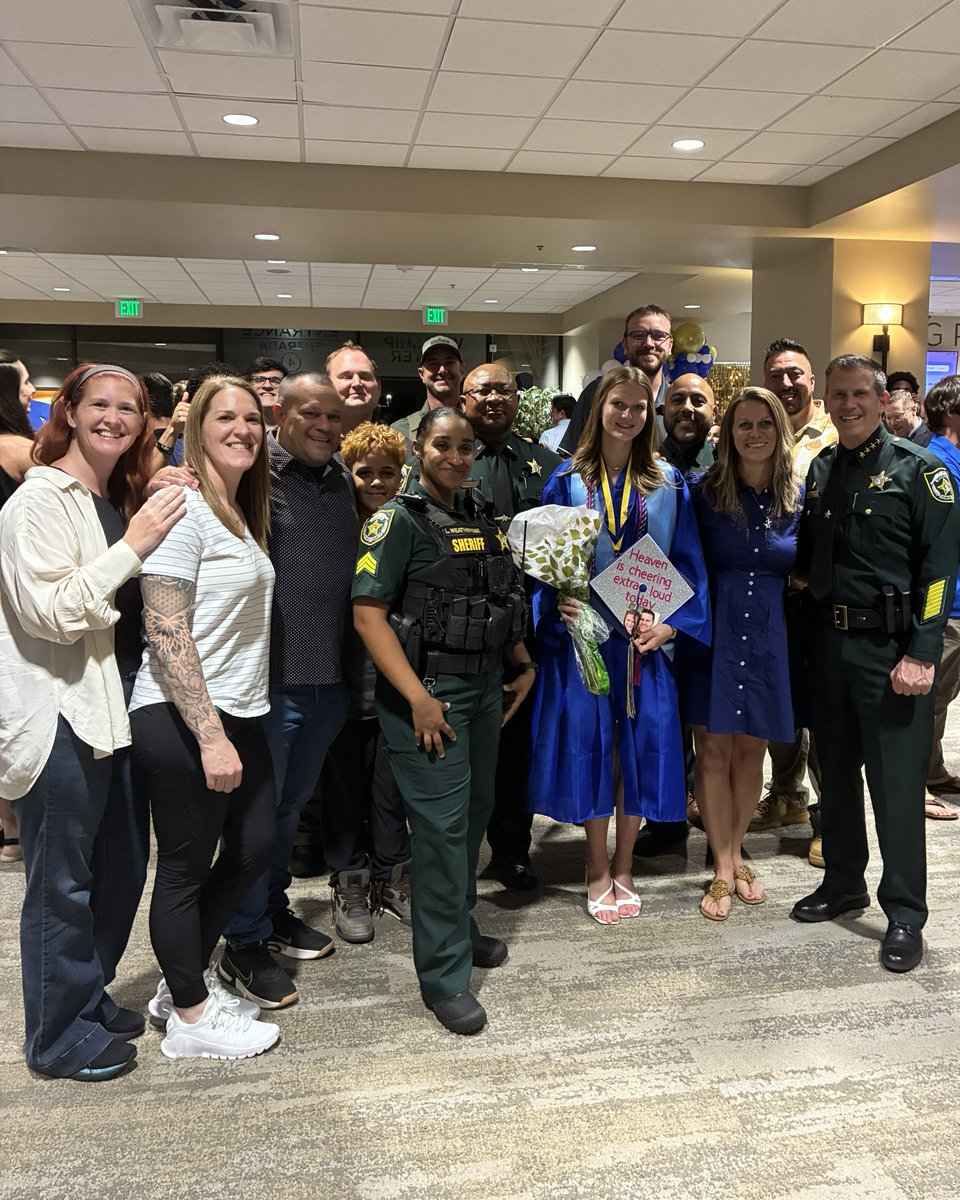 OrangeCoSheriff's tweet photo. On May 15, 2026, @SheriffMina, members of FOP Lodge 93, and sworn personnel who proudly served alongside Haley Pine’s father, had the privilege of watching her walk across the stage as she graduated from The First Academy.

Haley is the daughter of fallen Deputy Jonathan Scott Pine, and while her father could not be there in person, his law enforcement family was there to cheer her on every step of the way. 💙

Today was more than a graduation day. It was a reminder that the bonds of this profession never fade and that we will always honor the promise to care for the families of our fallen heroes. Deputy Pine’s sacrifice protecting our community will never be forgotten, and neither will the family he loved so deeply.

Haley, we are incredibly proud of the strong, remarkable young woman you have become. Congratulations on this milestone and on the bright future ahead. Your eternal law enforcement family will always stand beside you.

#NeverForgotten #GraduationDay #Congratulations