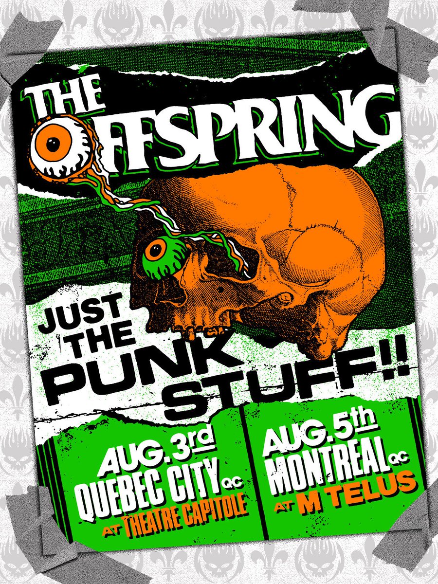 jonathanperron3's tweet photo. Whoa! The Legendary "Offspring" will be performing at the #MTelus on August 5th! Wow! "#TheOffspring" sera au MTelus le 5 Août prochain! 🤘 https://t.co/8kLrYT7epO