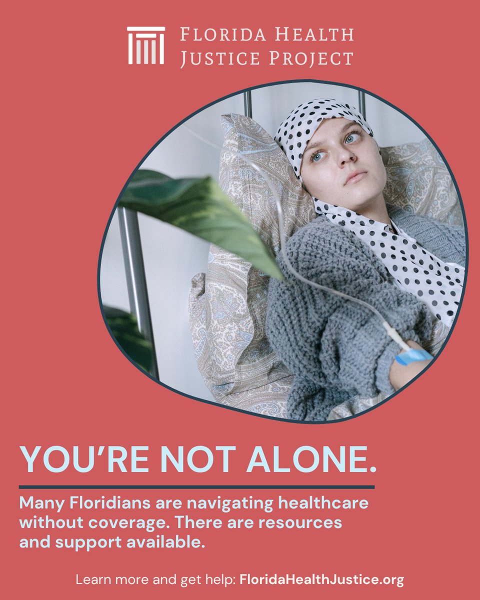 FLHealthJustice's tweet photo. Too many Floridians are navigating healthcare without coverage, but help is available.

Florida Health Justice Project is here to provide resources, guidance, and support. Learn more: https://t.co/xX9TyWM7iK 

#HealthJustice #AccessToCare #HealthEquity https://t.co/9rNvoCyYHS