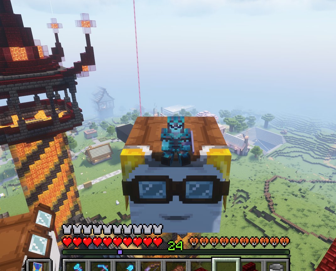 weiuwio's tweet photo. On continue de build nos tours sur le Just1Serv sur Minecraft, venez par là les petits poissons frippons #vtuber #twitch #minecraft https://t.co/Dj460Q93Xy