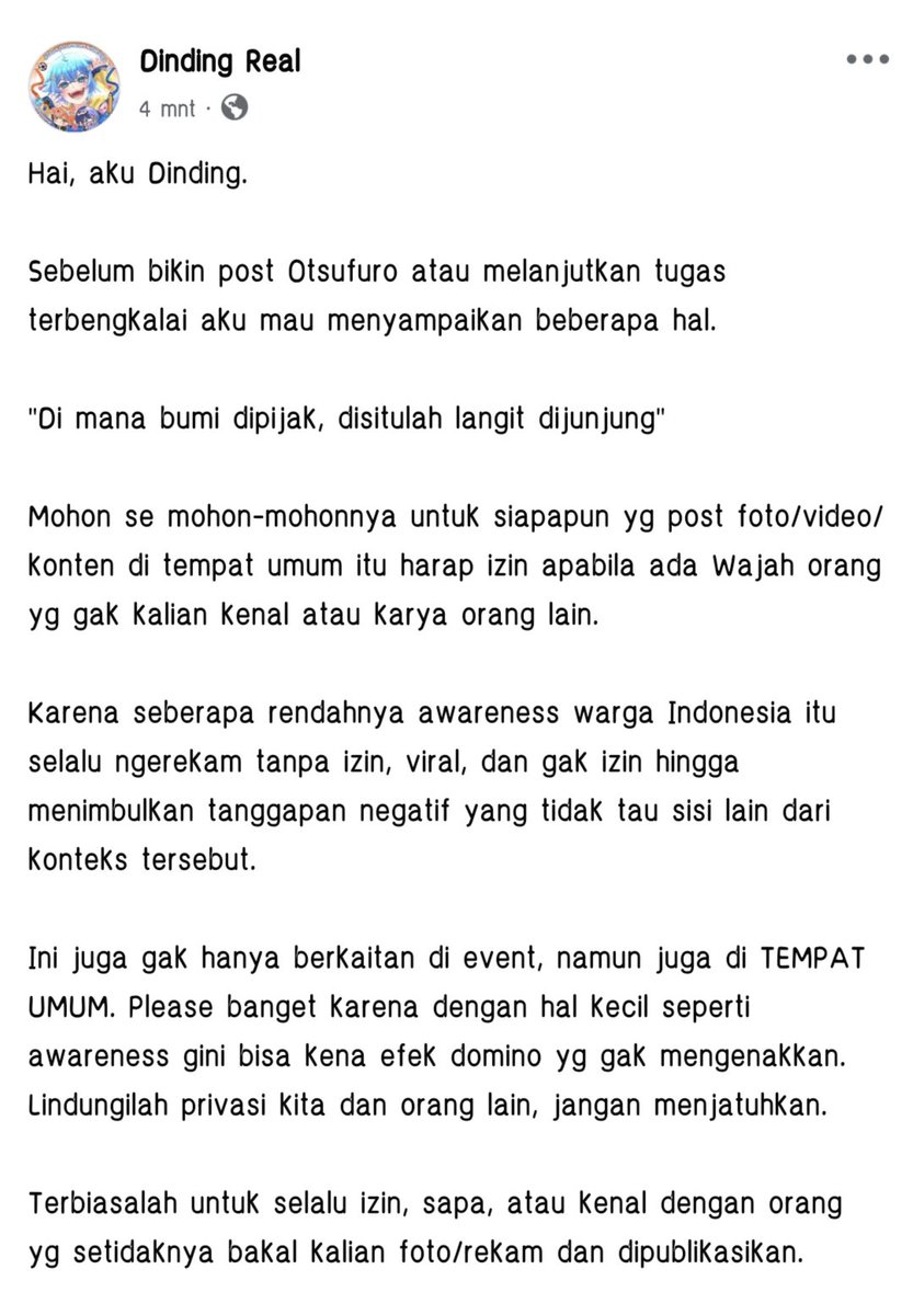 ANR_pro's tweet photo. Halo~ aku Dinding 👋

Sebelum aku melanjutkan  aktivitas dan balesin DM ku, aku mau menyampaikan beberapa pesan terkait comifuro22 boleh dishare untuk menyebarkan awareness ke lingkungan kita ya 💕 https://t.co/7OrIlio5er