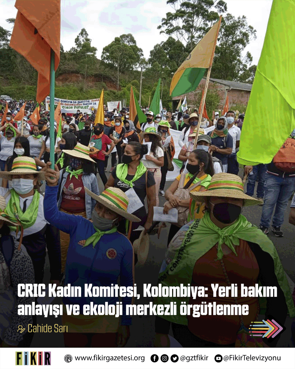 gztfikir's tweet photo. 🪢 CRIC Kadın Komitesi, Kolombiya: Yerli bakım anlayışı ve ekoloji merkezli örgütlenme

💬 Kolombiya’daki CRIC Kadın Komitesi deneyimi, bakım ekonomisini piyasa merkezli kalıpların dışına taşıyan güçlü bir örnek sunuyor.

🖊️ Cahide Sarı yazdı

https://t.co/lPWyxdjkoh https://t.co/4RuXqOsCTX