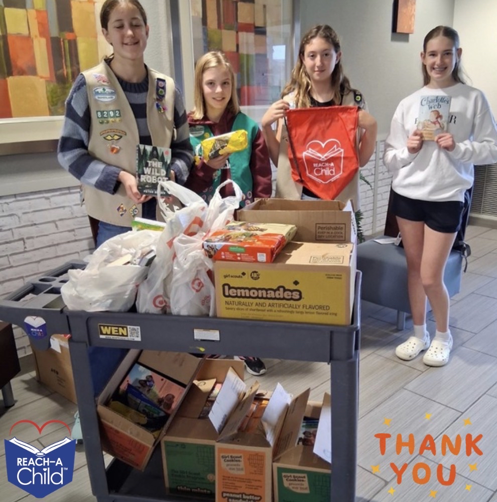 reachachild's tweet photo. RAC was recently honored to receive children’s book and cookie donations from Girl Scout Troop 8292. 

The children’s books will be heading to the Madison Police Department as we provide refills for their REACH BAGs.

Thank you, Scouts! https://t.co/eCT0p6SNmA