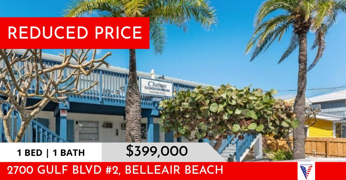 VPRealtyIntl's tweet photo. 📍 NEW PRICE 📍$399,000  Belleair Beach Cont. - Investment Opportunity. Fully furnished 1 Bed/ 1 Bath Call Georgette Gillis for more information 727-4483533

Viewpoint Realty International, Inc. 

2001 West Bay Dr
Largo, Fl. 33770... https://t.co/OUL3WHz5KE https://t.co/kodfIf7HHO