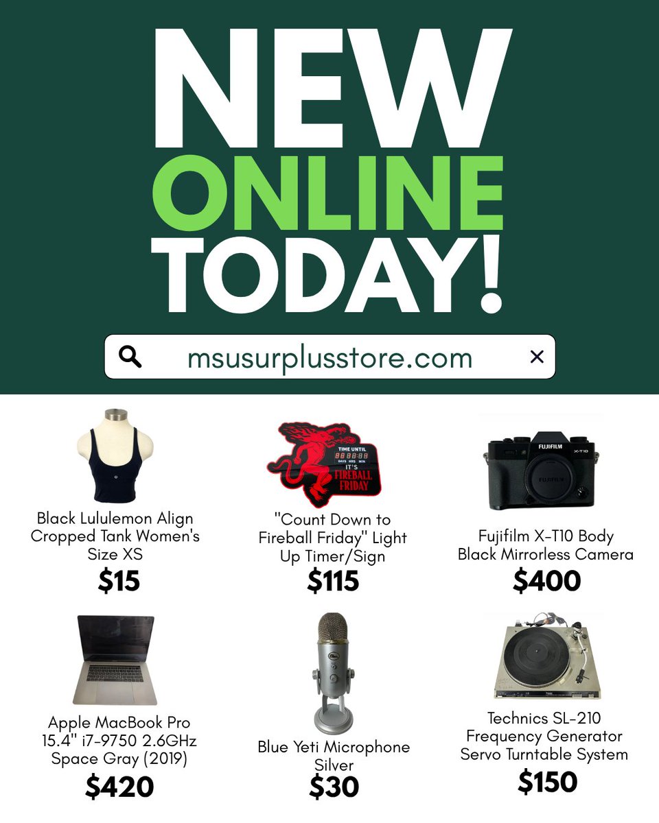 MSU Surplus Store tweet media