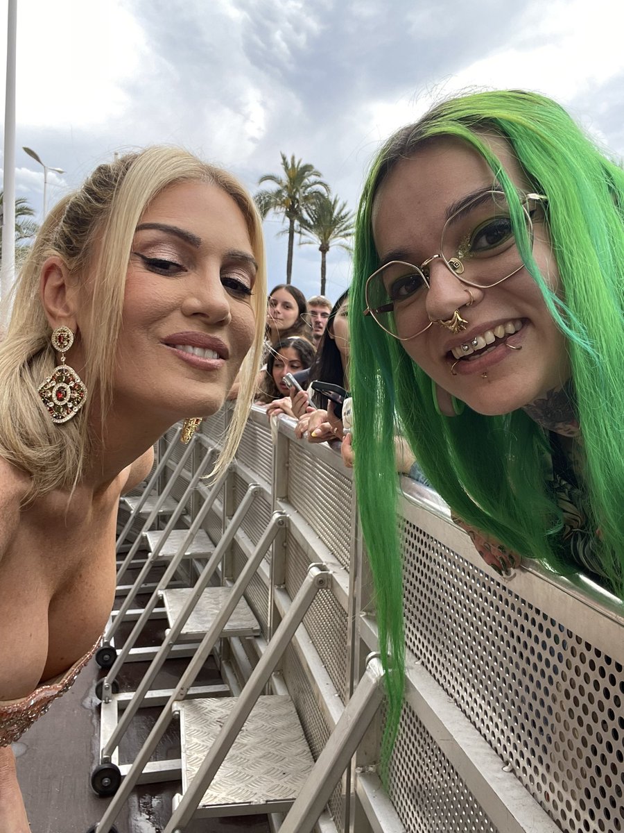 HerNameIsSpooky's tweet photo. Discovered Hofit Golan last year at Cannes and now I have my pics with her 🥹✨ https://t.co/YfBx6zYqqd