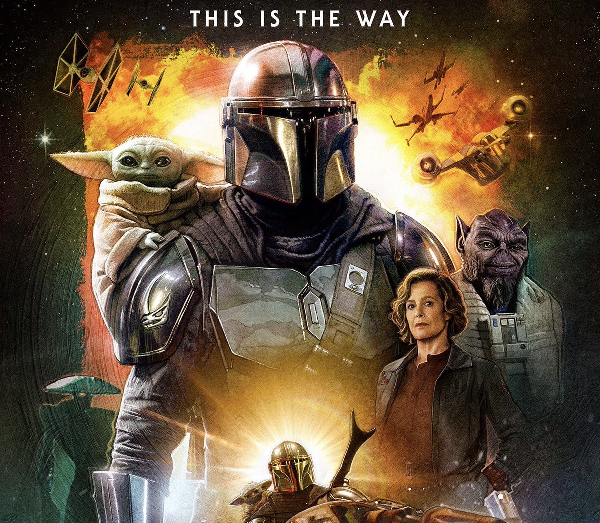 Sombra del Imperio #StarWars #Mandalorian #Grogu tweet media
