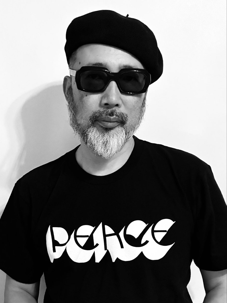 shuyakyotojazz's tweet photo. メッセージTシャツ三部作、PEACE編。
このタイポグラフィーは使い納めます。 https://t.co/xds7pG1NZW