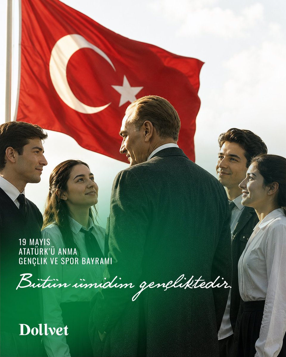 dollvettr's tweet photo. Bir milletin geleceği, gençlerine duyduğu güvenle büyür.

19 Mayıs Atatürk’ü Anma, Gençlik ve Spor Bayramı kutlu olsun.

#19mayıs https://t.co/8lhgYZ7mEF