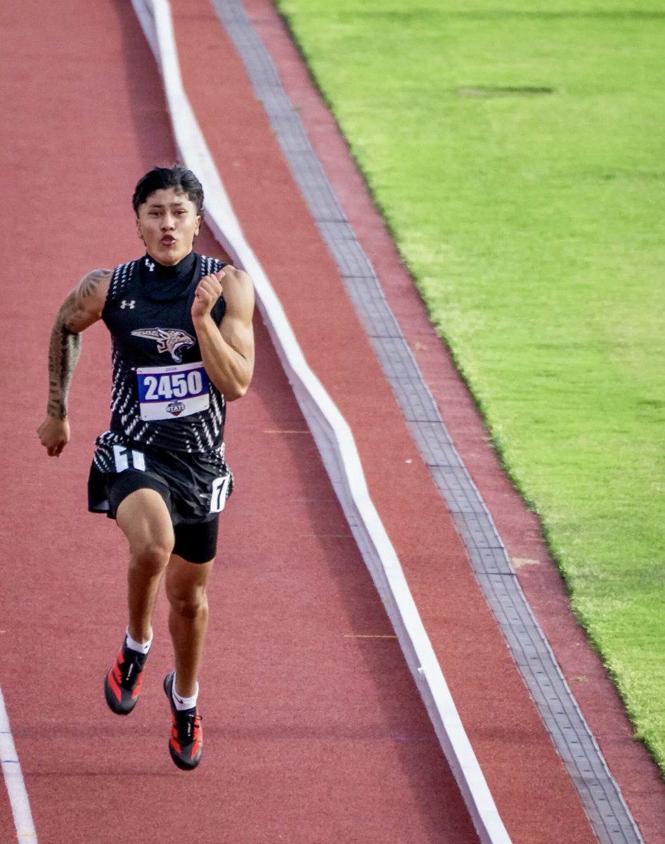 BudaJagsTrack's tweet photo. Tim Mata finished 9th at State in the 100m and 200m! What a season for him to make it to State in 2 events in 6A!!

Tim closes out his career at Johnson with the school record in both events! https://t.co/MQnHwv6D3r