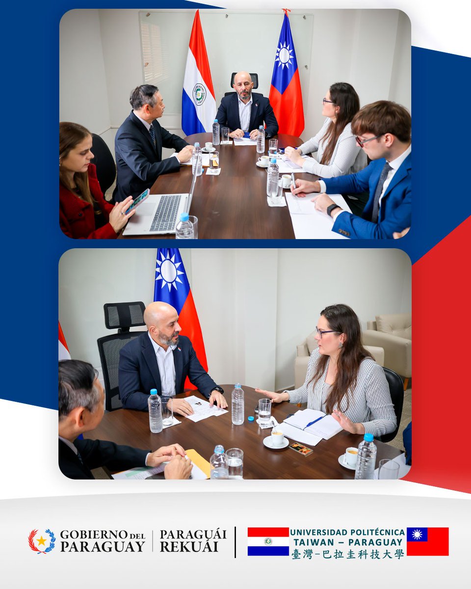 UPTP_py's tweet photo. El Rector de la UPTP, Jorge Duarte, recibió a delegados de TaiwanICDF y CSIS. Analizaron el rol de Taiwán como socio en la región y el desarrollo tecnológico del país. 🇵🇾🤝🇹🇼 

#UPTP #TaiwanICDF #CSIS https://t.co/cnFxDgfowv