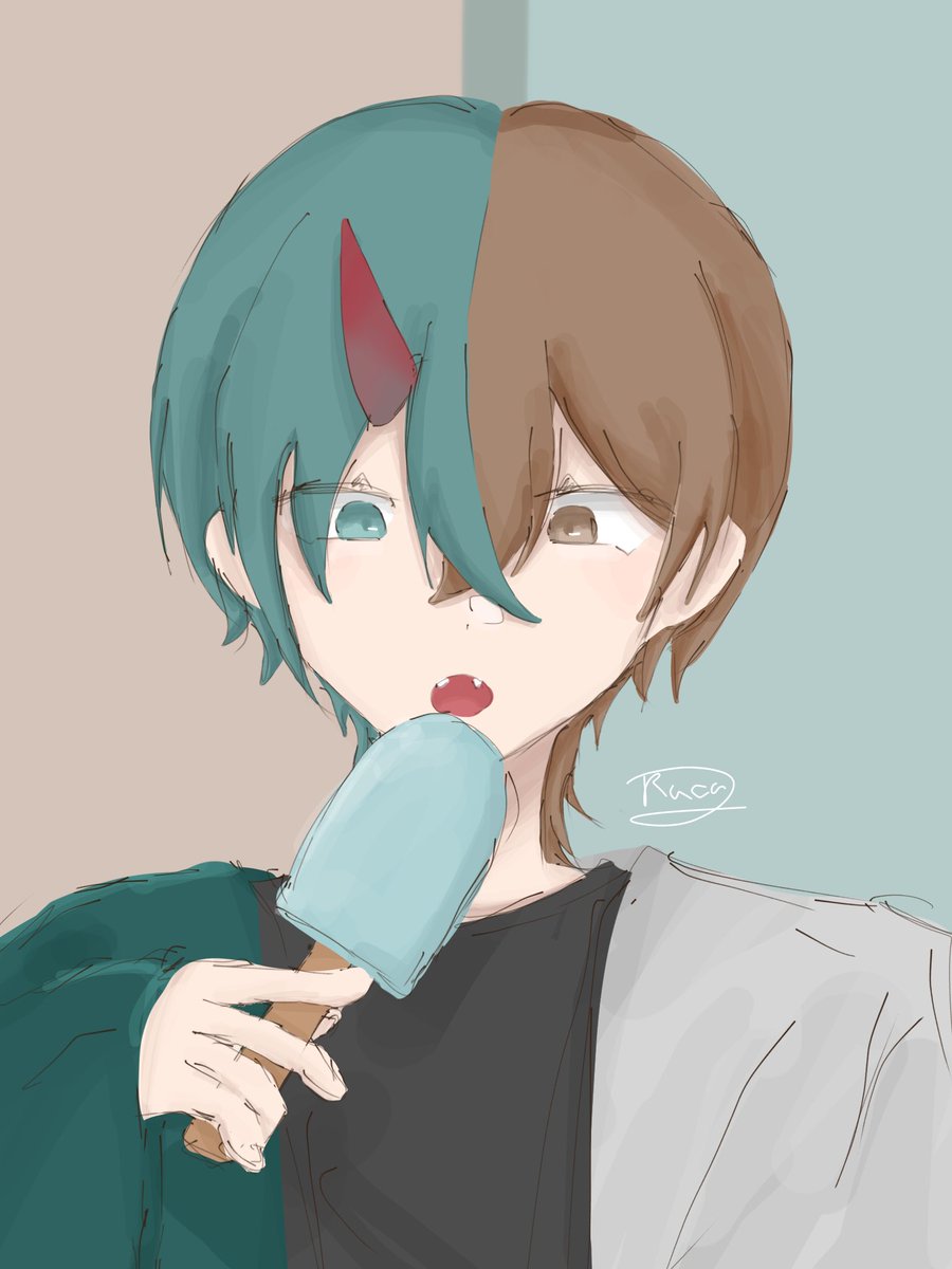 Ruca__0208's tweet photo. 色塗りは終わった。ラフだけどね。線画にすることは無い
 #イラスト https://t.co/KmE8ljOVc0