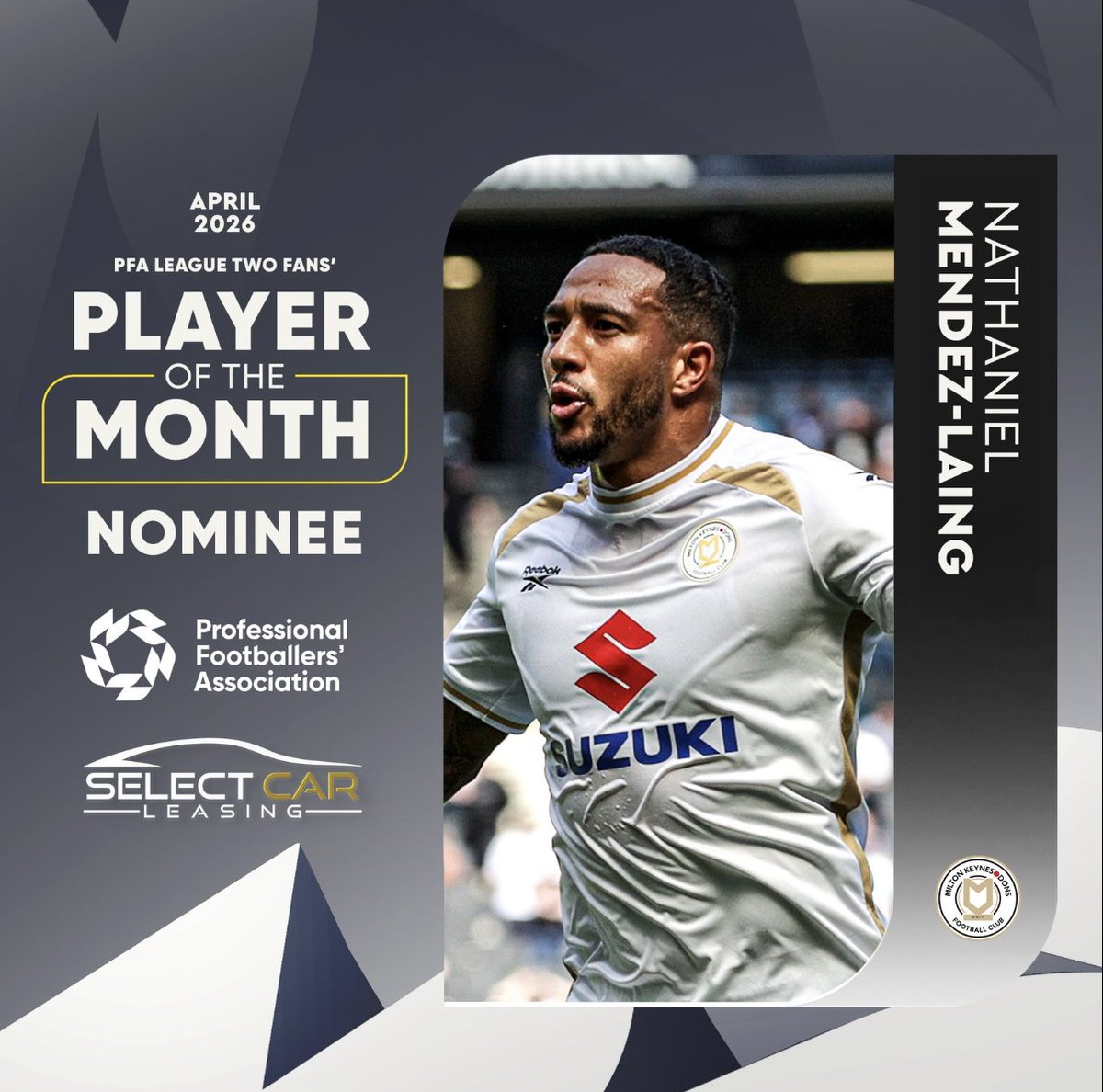 AntorchaDeporte's tweet photo. Las últimas jornadas fueron buenas para Nathaniel Méndez Laing, elegido como el Jugador del Mes y luego ayudó para el ascenso de su equipo a la English Football League 1. Esperamos que aun tenga cuerda para rato el delantero guatemalteco en el fútbol de Inglaterra https://t.co/pgoCmWOFaW