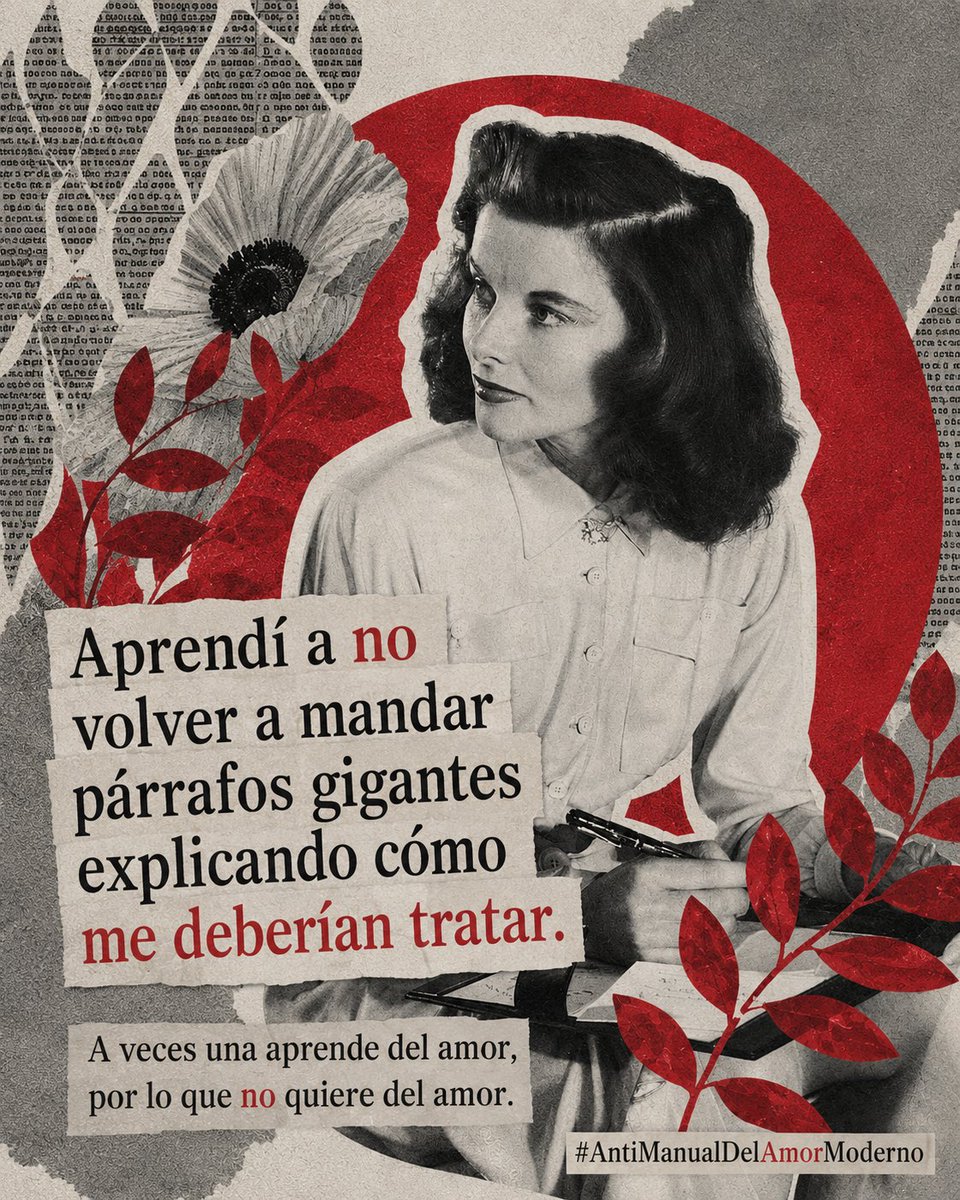 ValeriaDeBotas's tweet photo. A veces una aprende del amor, por lo que no quiere del amor... 
-Aprendí que no todo vínculo intenso es un vínculo sano.
-Aprendí a dejar de ver la falta de reciprocidad de alguien como un desafío para convencerle de mi valor.

https://t.co/iuXTtMjOB6 https://t.co/1BqVJFMItL