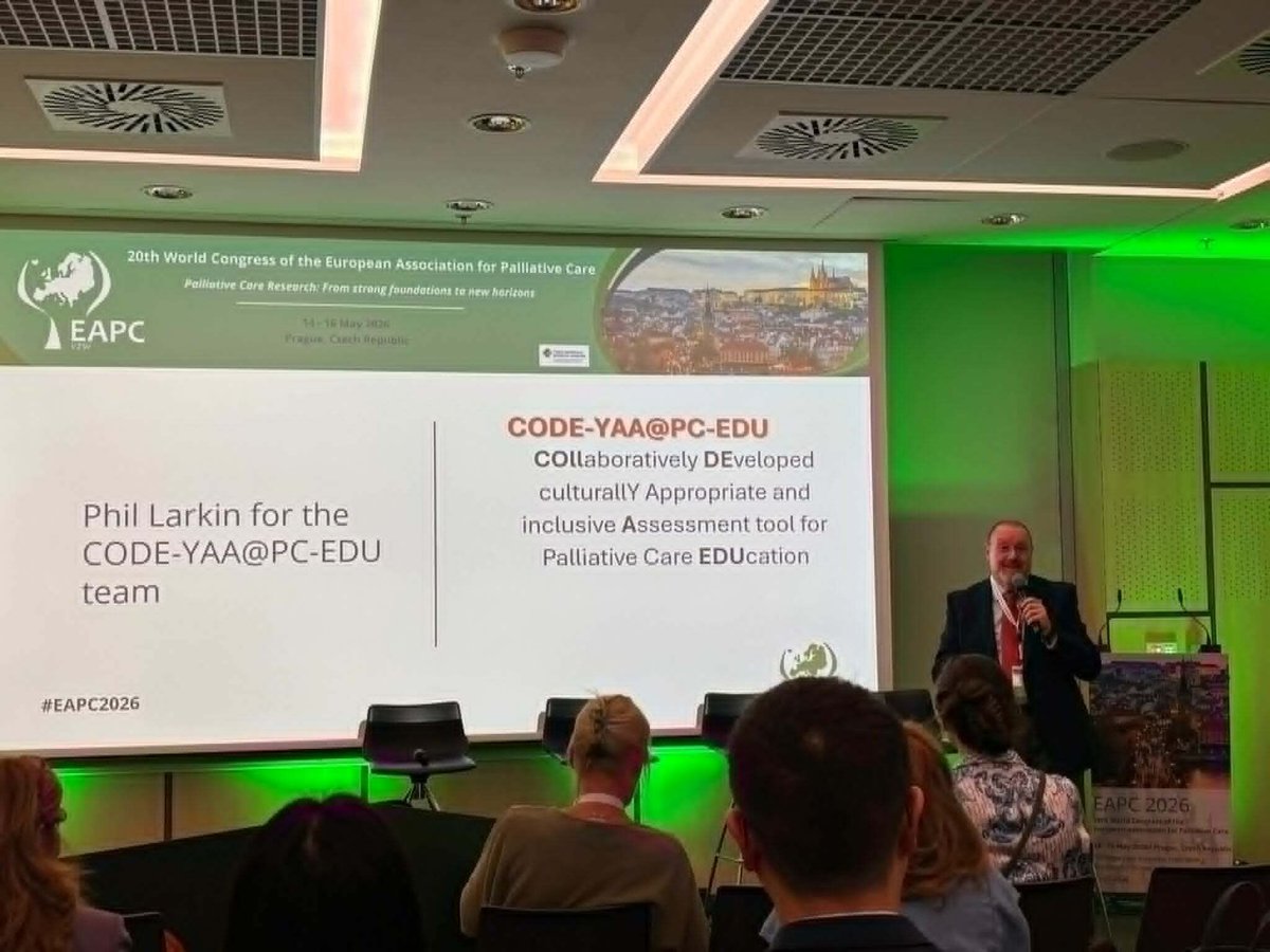 CODEYAA's tweet photo. 🌍 Members of the CODE-YAA@PC-EDU project actively contributed to the 20th EAPC World Congress, presenting research findings, facilitating discussions, and engaging with the international palliative care community through presentations, posters, and networking activities. 📚🎓 https://t.co/8Sw62TbAqy