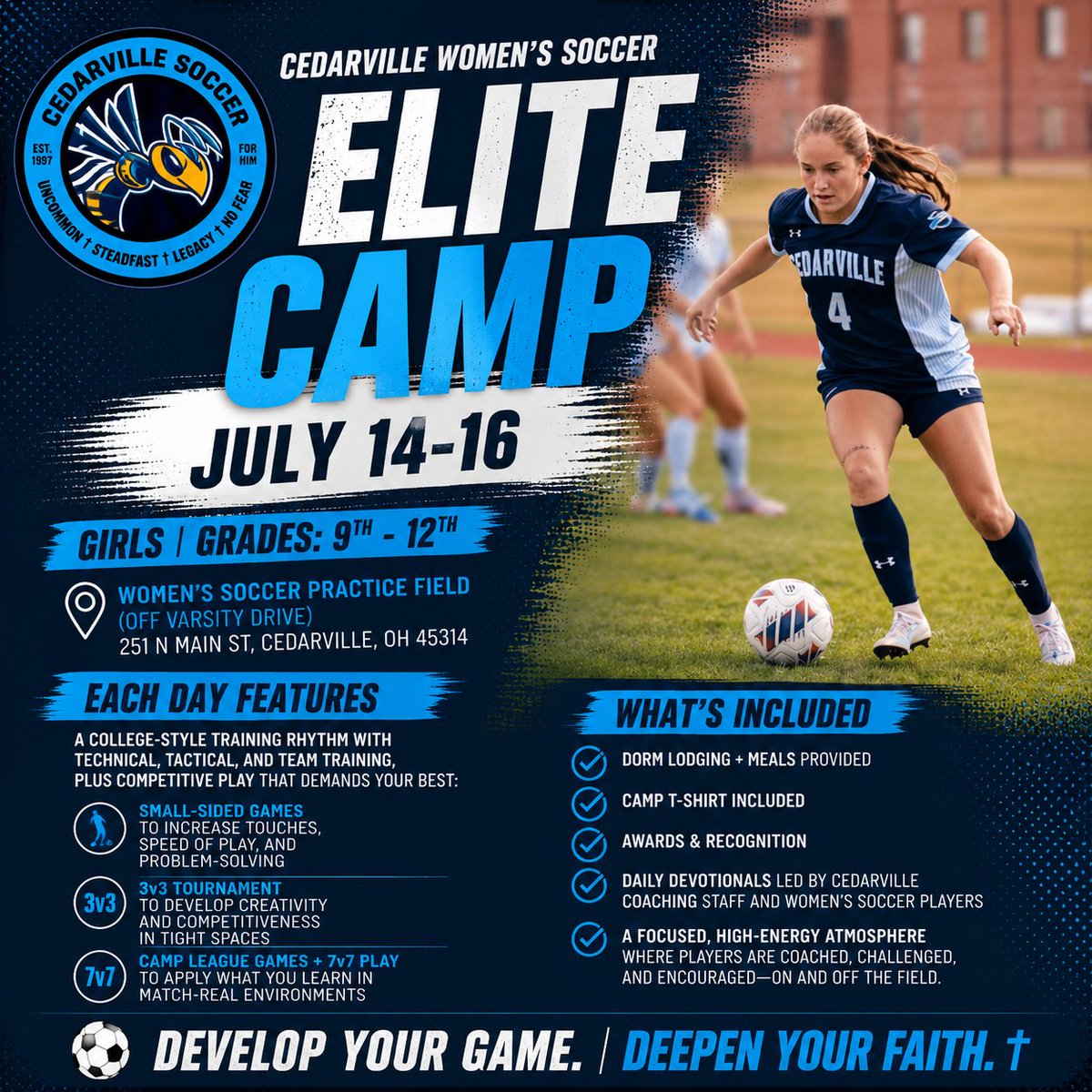 CedarvilleWS's tweet photo. Future Yellow Jackets, use the link below for more Elite Camp details and registration: https://t.co/S0uSYwpY2r https://t.co/Ia9PAenXhC