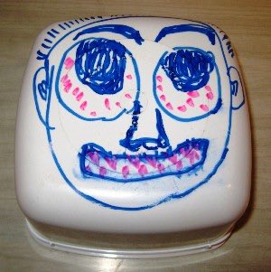 Ryangelbart's tweet photo. @shelleytap @TelAvivYafo In Australia, the solution to swooping birds was to draw a face on an ice cream container &amp; wear it on your head. This was considered normal.​​​​​​​​​​​​​​​​ You’ll never defeat the birds only prevent them from hurting you Hope to see this in Israel soon! Ps it builds character. https://t.co/7iCbjfX5WE