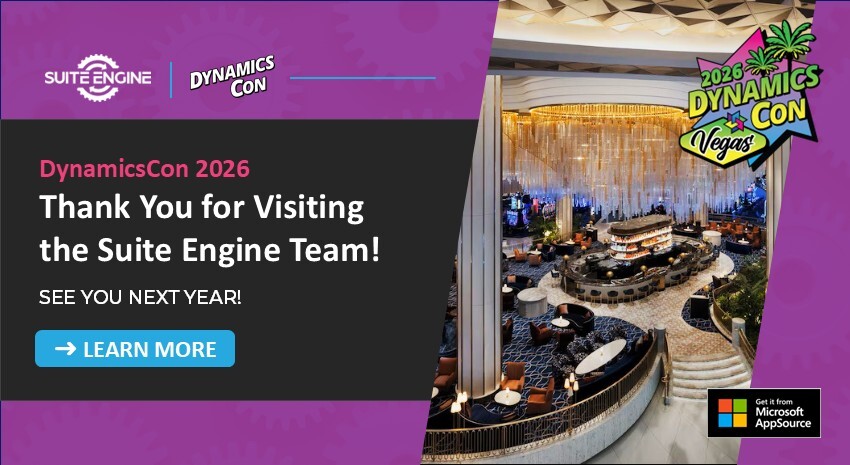 SuiteEngine's tweet photo. Thank you for visiting the Suite Engine team at #DynamicsCon2026 🎉🌴 
Great conversations all around. Let's keep in touch. 💻 https://t.co/5CNlMKqMdf
#DUG #MSDyn365BC #DynamicsCon https://t.co/a0s0CmmajU