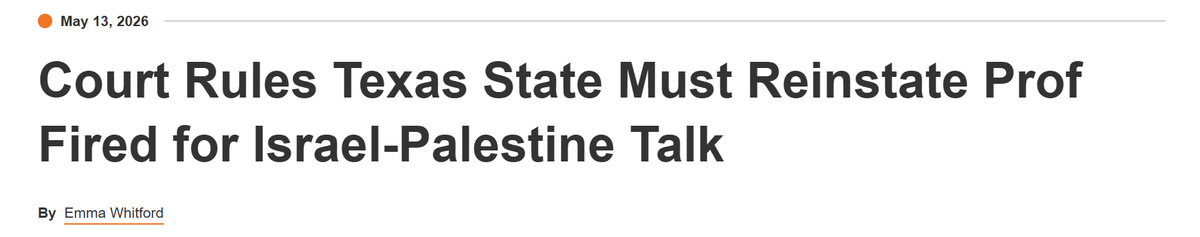 cwaphew's tweet photo. A federal judge ruled that Texas State must reinstate TSEU member and CWAer Idris Robinson in his role after he was fired for speaking out against Israel’s genocide in Gaza and the Westbank. This is a major win for free speech and higher-ed workers everywhere. Solidarity! https://t.co/SoLIpDtjwH