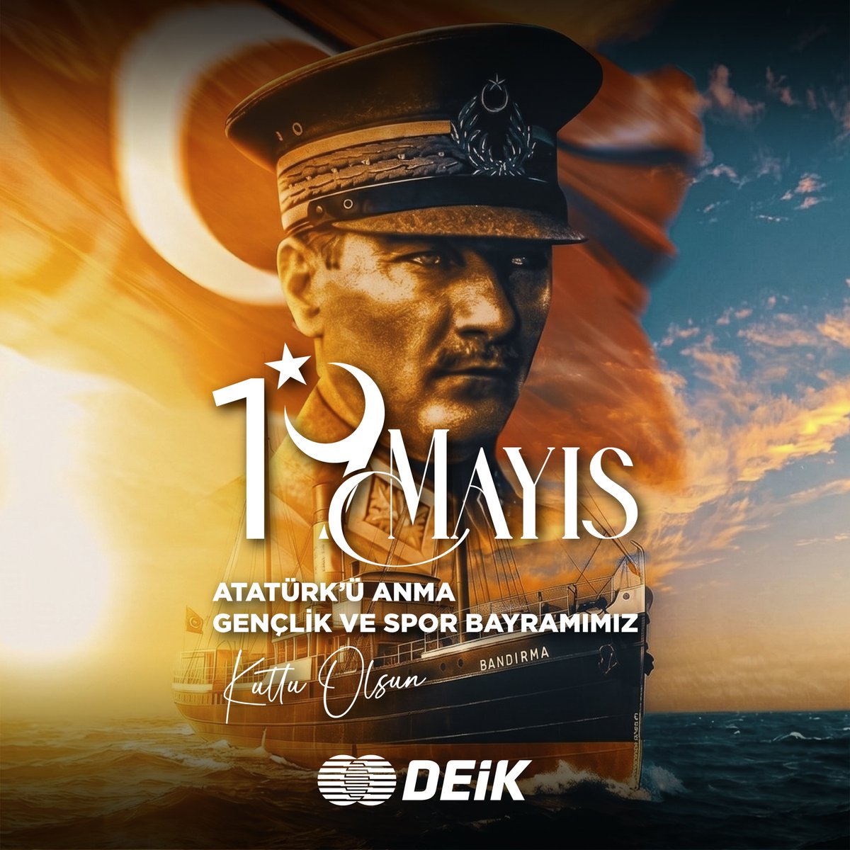 deikiletisim's tweet photo. “Bütün ümidim gençliktedir.” 
Mustafa Kemal Atatürk

Türk Milleti’nin özgürlük meşalesinin yakıldığı, geleceğimizin teminatı gençlerimizin 19 Mayıs Atatürk’ü Anma, Gençlik ve Spor Bayramı kutlu olsun!

#19Mayıs1919
#19MayısGençlikveSporBayramı https://t.co/nYXdyPC9xC